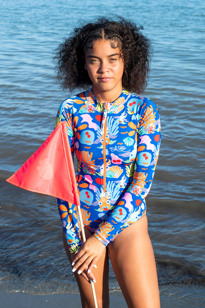 Dolfin Aquashape Women's Ruched Side Long Sleeve Rash Guard