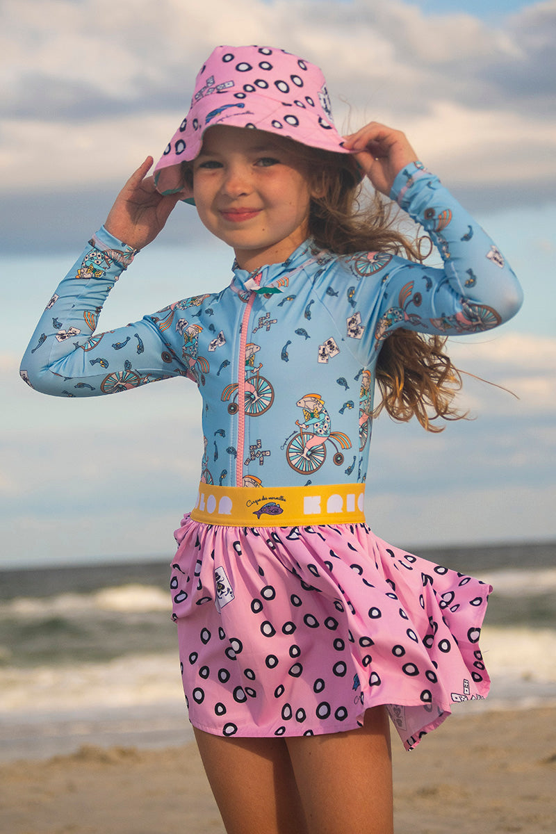 Acrobats Girls Long Sleeve Rash Guard Bodysuit UPF 50+ | Krio Color