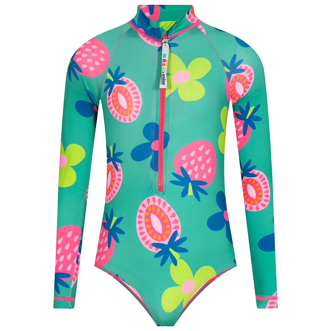 Everglades Girls Long Sleeve Bodysuit Rash Guard Krio + Color Krio