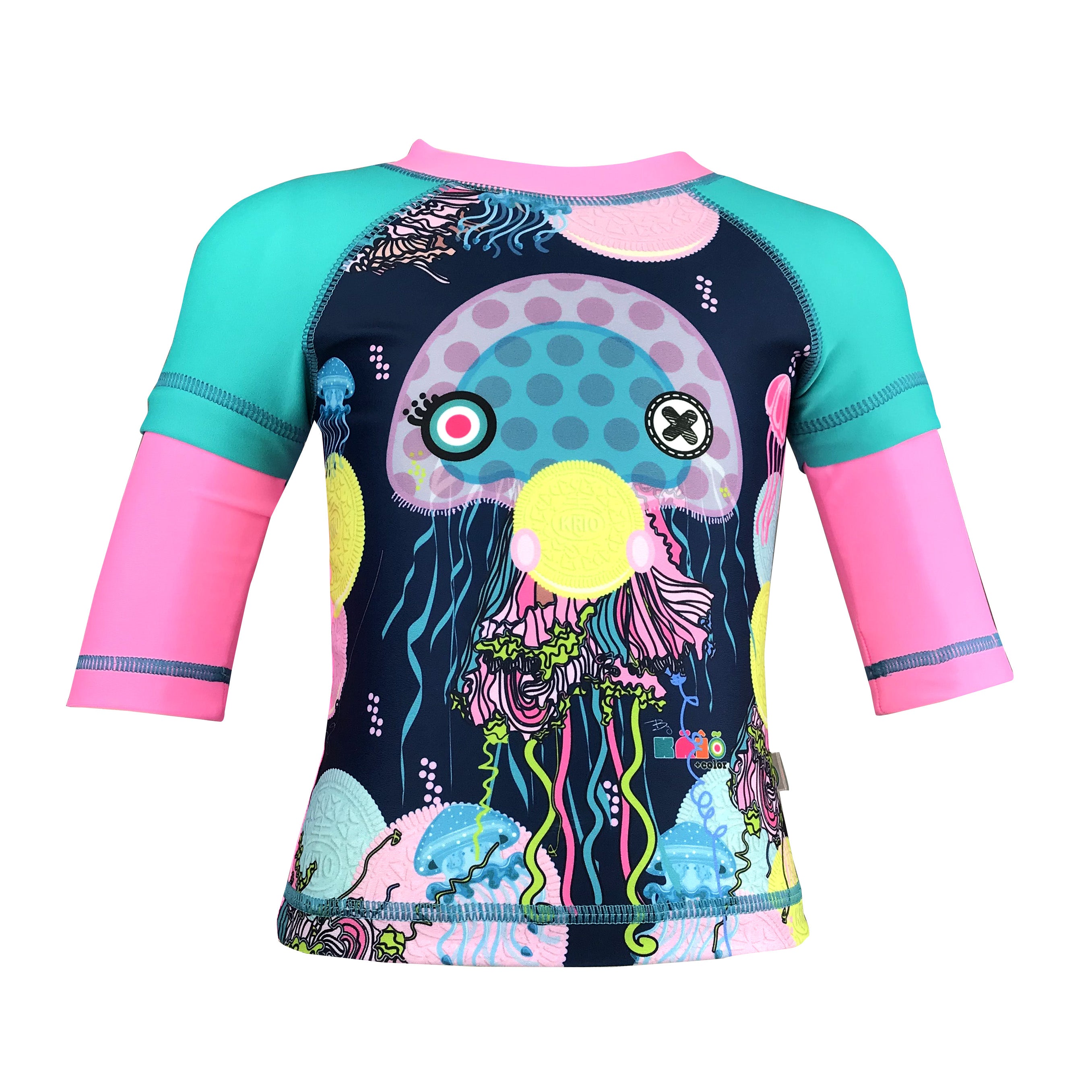 jellyfish Cookies Baby Girl Long Sleeve Rash Guard shirt Krio