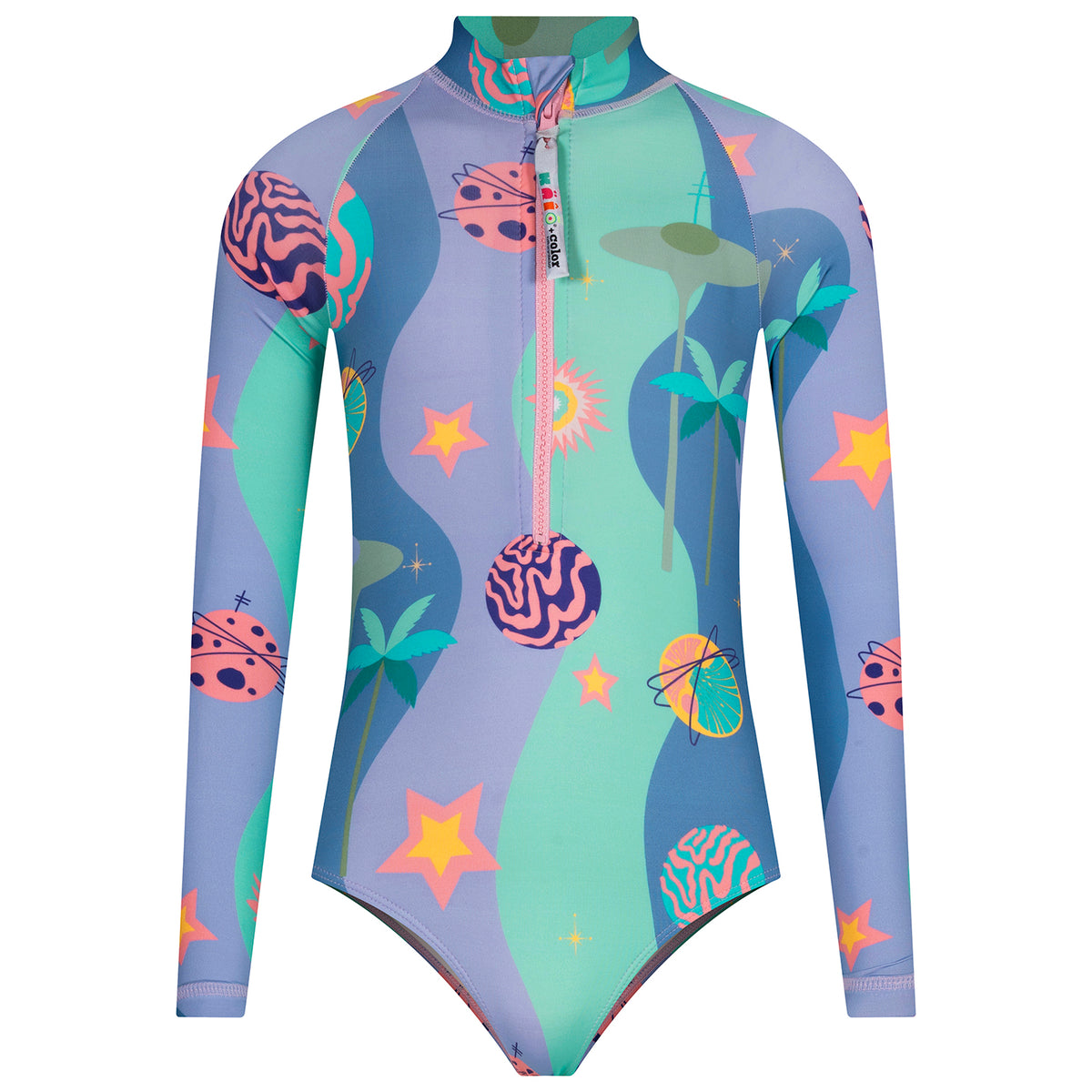 Universe Girls Long Sleeve Bodysuit Rash Guard Krio + Color Krio Color